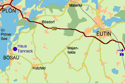 Karte Gemeinde Bosau - Ostholstein